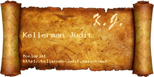 Kellerman Judit névjegykártya
